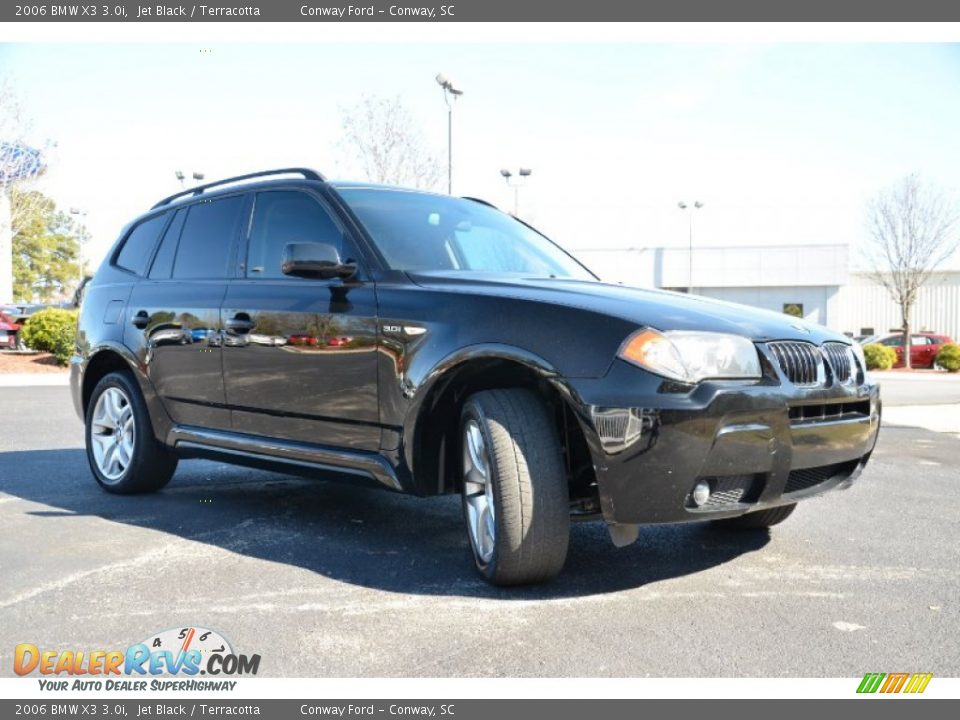 2006 BMW X3 3.0i Jet Black / Terracotta Photo #3