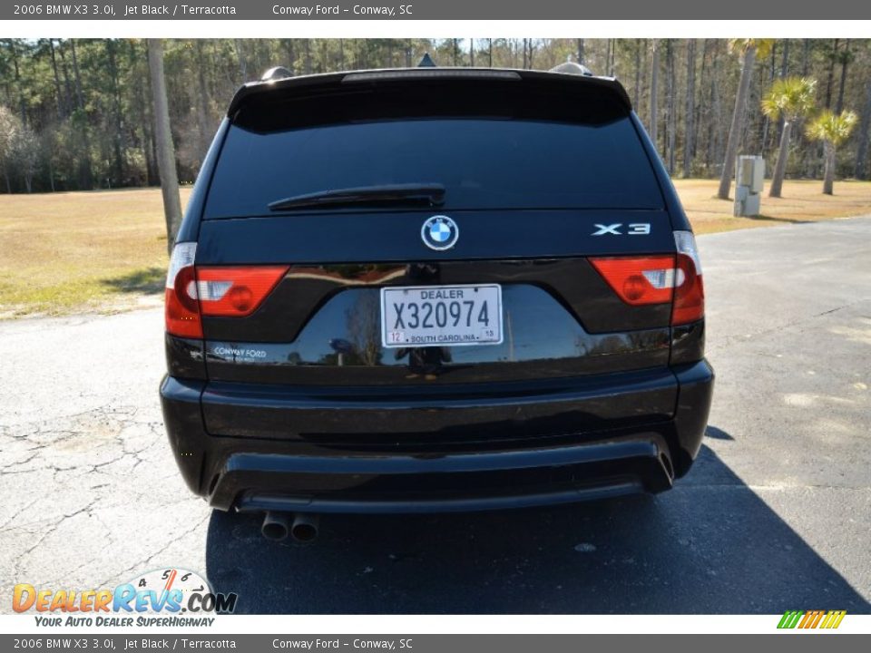 2006 BMW X3 3.0i Jet Black / Terracotta Photo #6