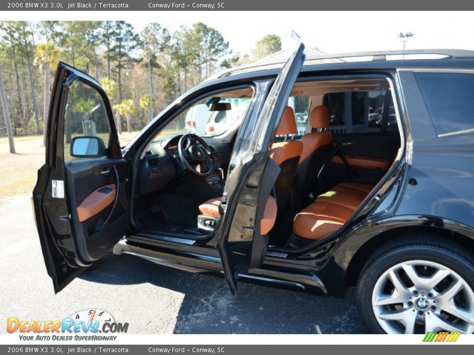 2006 BMW X3 3.0i Jet Black / Terracotta Photo #13