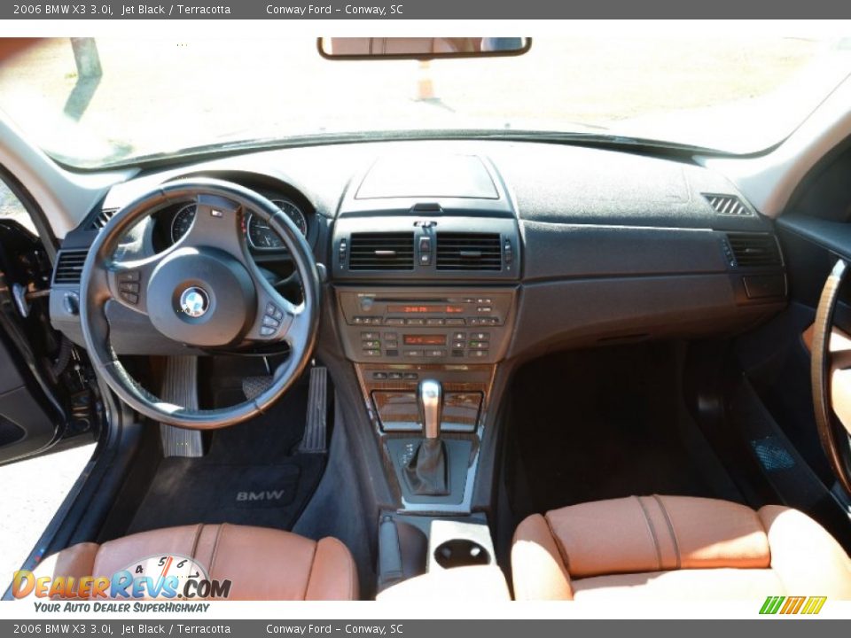 2006 BMW X3 3.0i Jet Black / Terracotta Photo #15