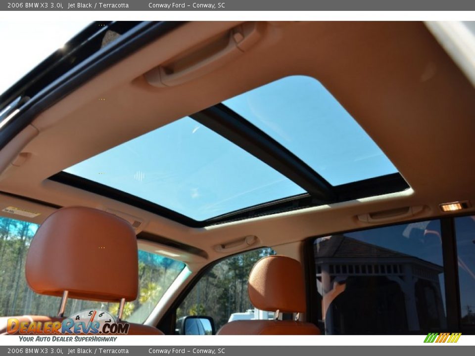 2006 BMW X3 3.0i Jet Black / Terracotta Photo #16
