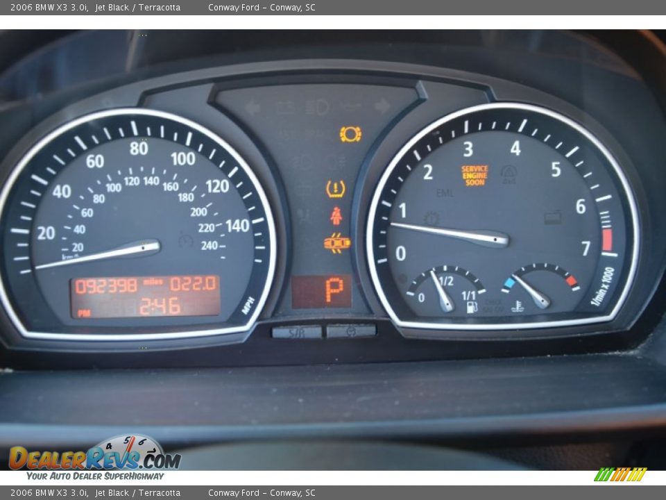 2006 BMW X3 3.0i Jet Black / Terracotta Photo #27