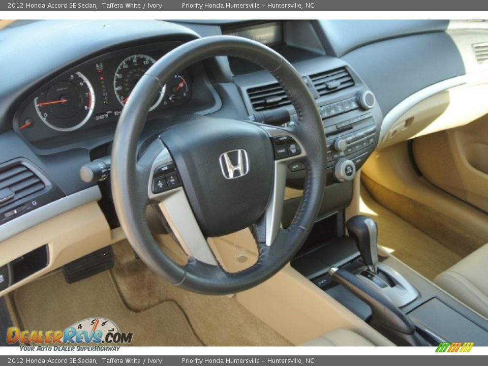 2012 Honda Accord SE Sedan Taffeta White / Ivory Photo #25