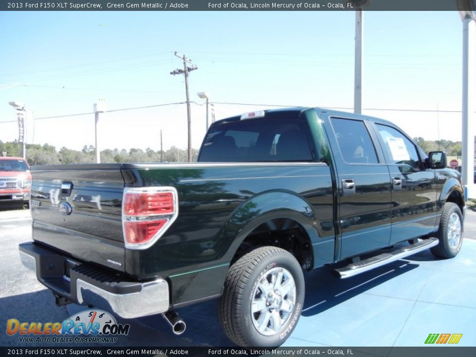 2013 Ford F150 XLT SuperCrew Green Gem Metallic / Adobe Photo #3