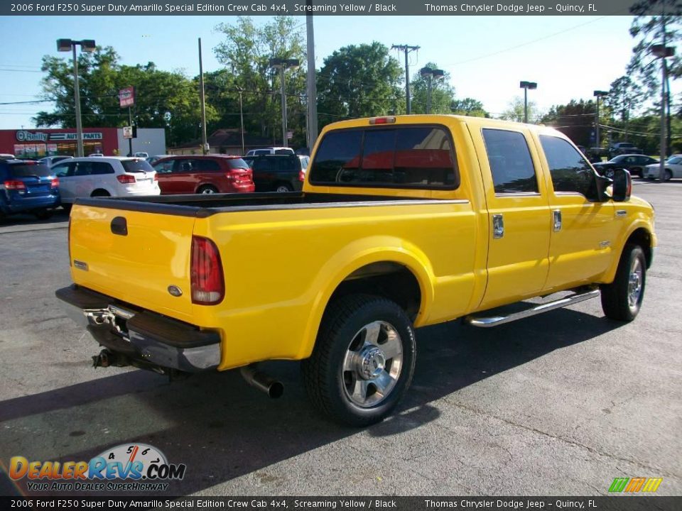 2006 Ford F250 Super Duty Amarillo Special Edition Crew Cab 4x4 Screaming Yellow / Black Photo #3