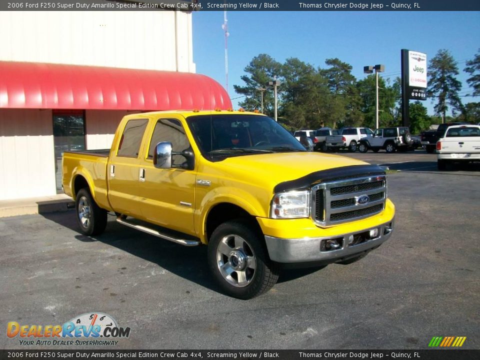 2006 Ford F250 Super Duty Amarillo Special Edition Crew Cab 4x4 Screaming Yellow / Black Photo #6