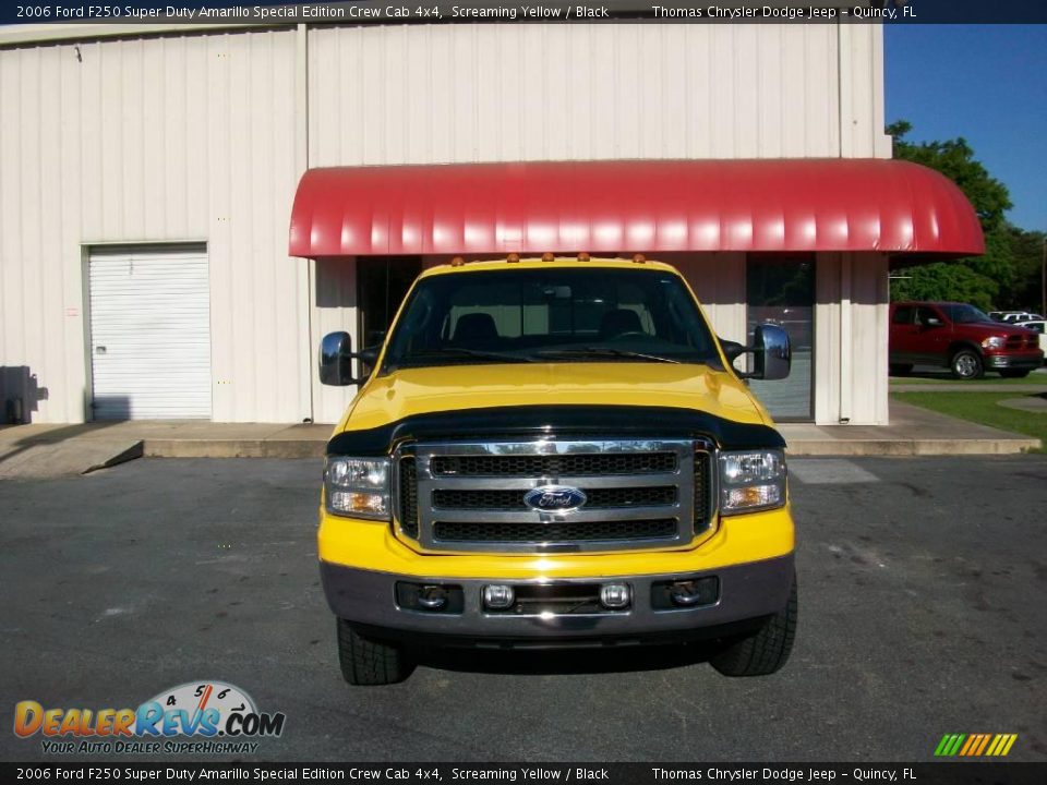 2006 Ford F250 Super Duty Amarillo Special Edition Crew Cab 4x4 Screaming Yellow / Black Photo #7