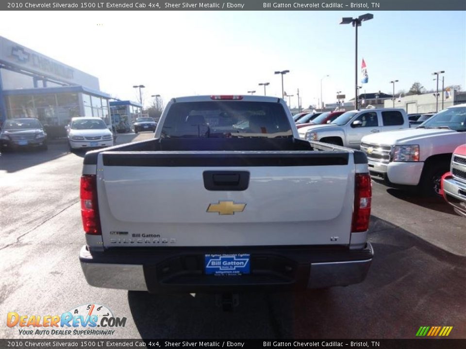 2010 Chevrolet Silverado 1500 LT Extended Cab 4x4 Sheer Silver Metallic / Ebony Photo #6