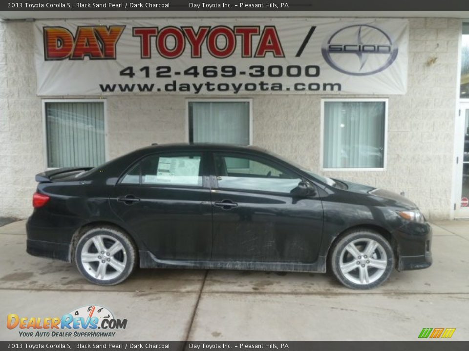 2013 Toyota Corolla S Black Sand Pearl / Dark Charcoal Photo #1