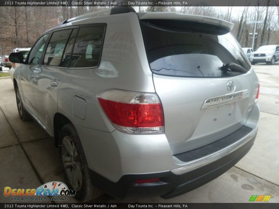 2013 Toyota Highlander Limited 4WD Classic Silver Metallic / Ash Photo #4