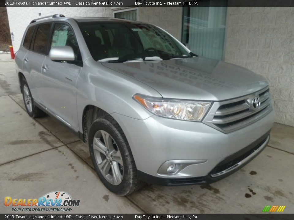 2013 Toyota Highlander Limited 4WD Classic Silver Metallic / Ash Photo #7
