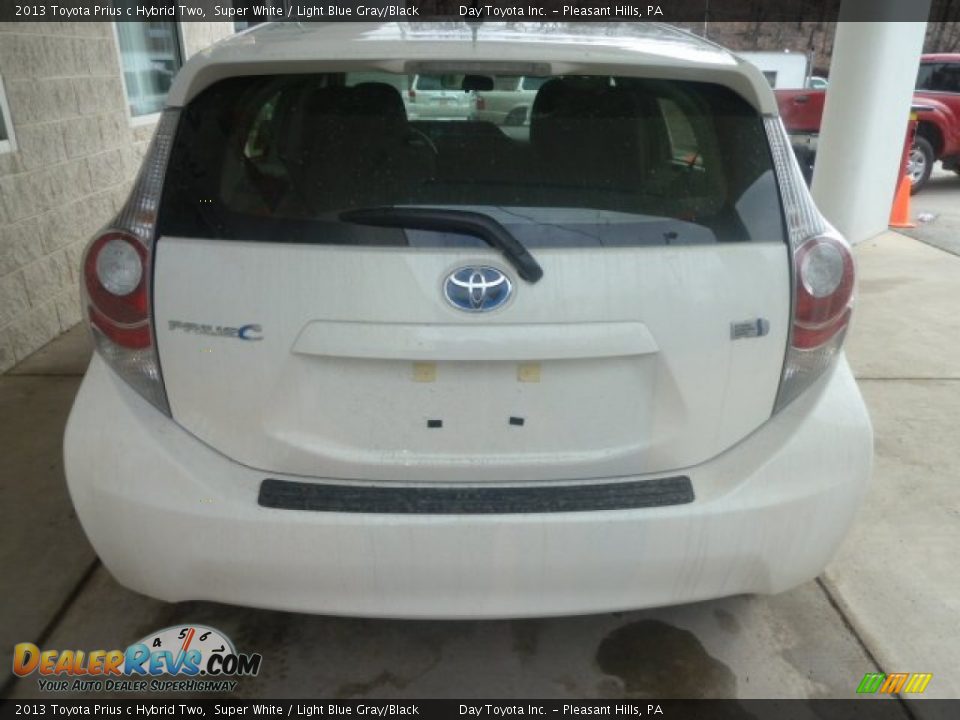 2013 Toyota Prius c Hybrid Two Super White / Light Blue Gray/Black Photo #3