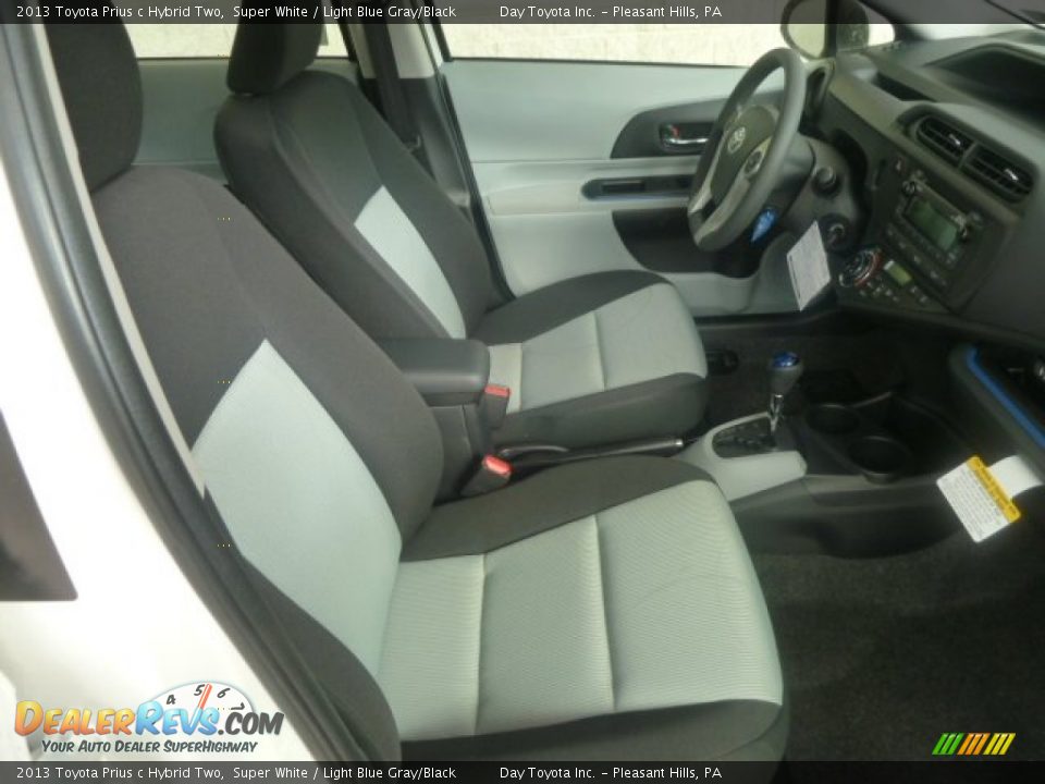 2013 Toyota Prius c Hybrid Two Super White / Light Blue Gray/Black Photo #9