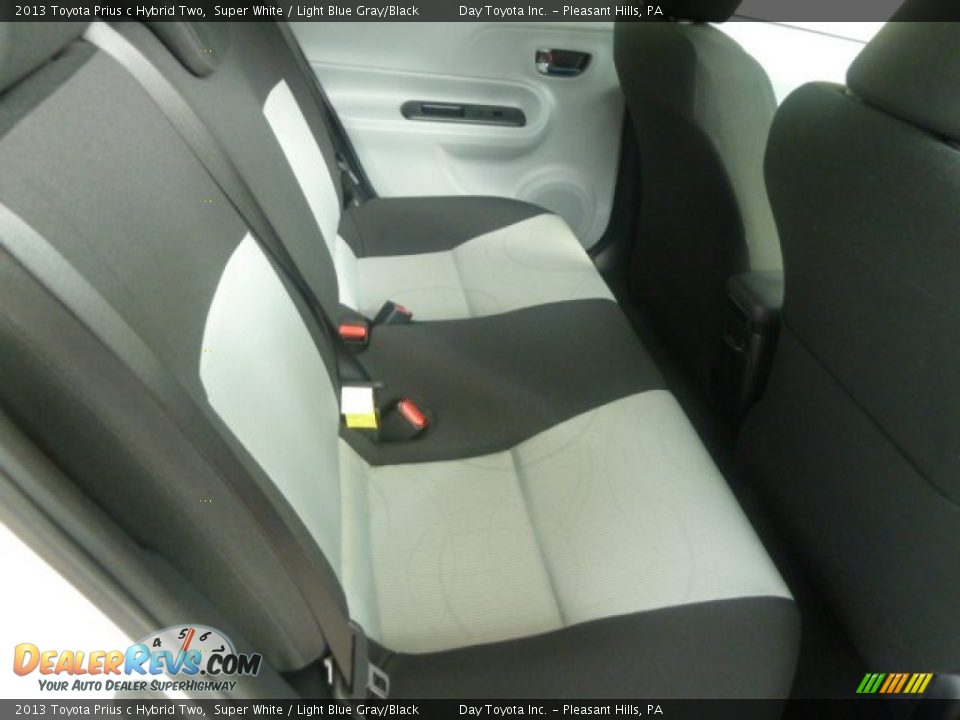 2013 Toyota Prius c Hybrid Two Super White / Light Blue Gray/Black Photo #12