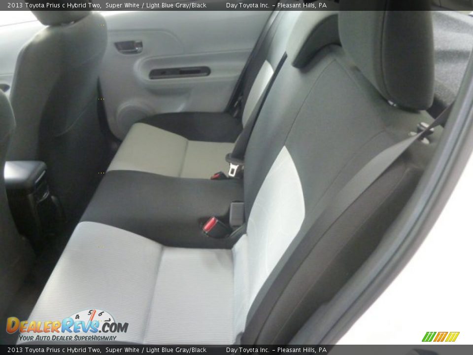 2013 Toyota Prius c Hybrid Two Super White / Light Blue Gray/Black Photo #14