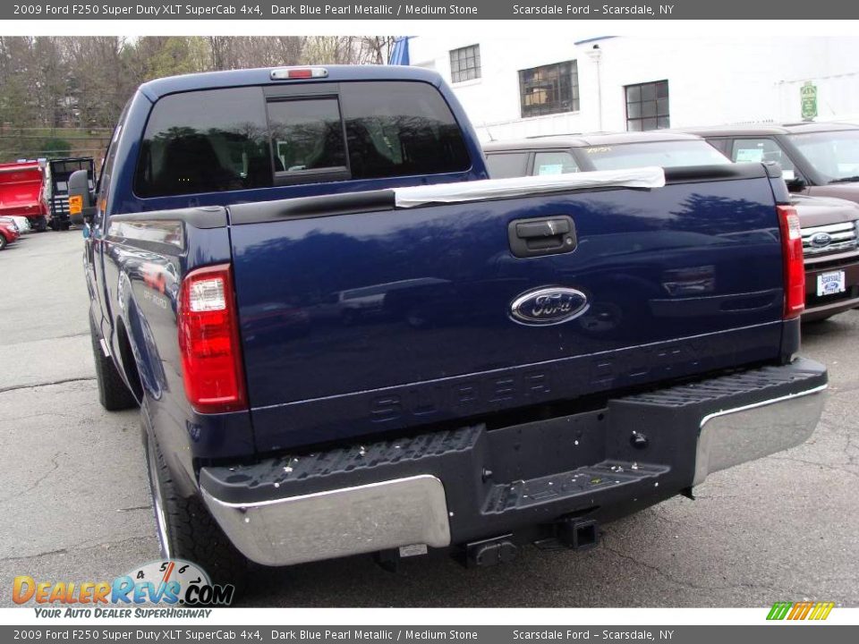 2009 Ford F250 Super Duty XLT SuperCab 4x4 Dark Blue Pearl Metallic / Medium Stone Photo #6