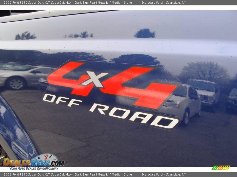 2009 Ford F250 Super Duty XLT SuperCab 4x4 Dark Blue Pearl Metallic / Medium Stone Photo #7