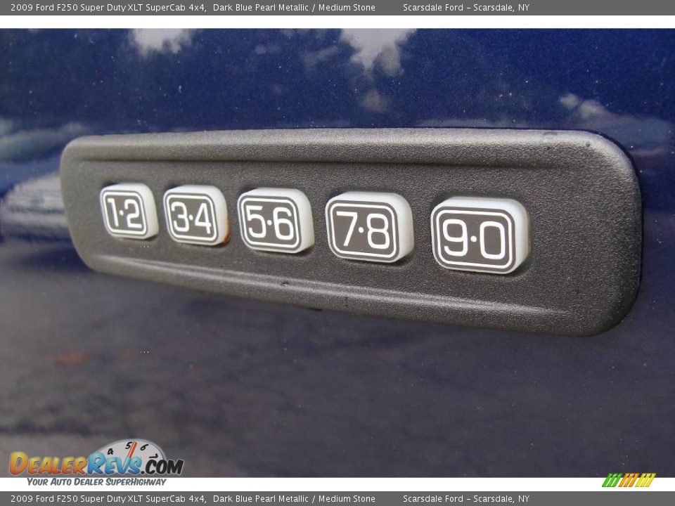 2009 Ford F250 Super Duty XLT SuperCab 4x4 Dark Blue Pearl Metallic / Medium Stone Photo #9