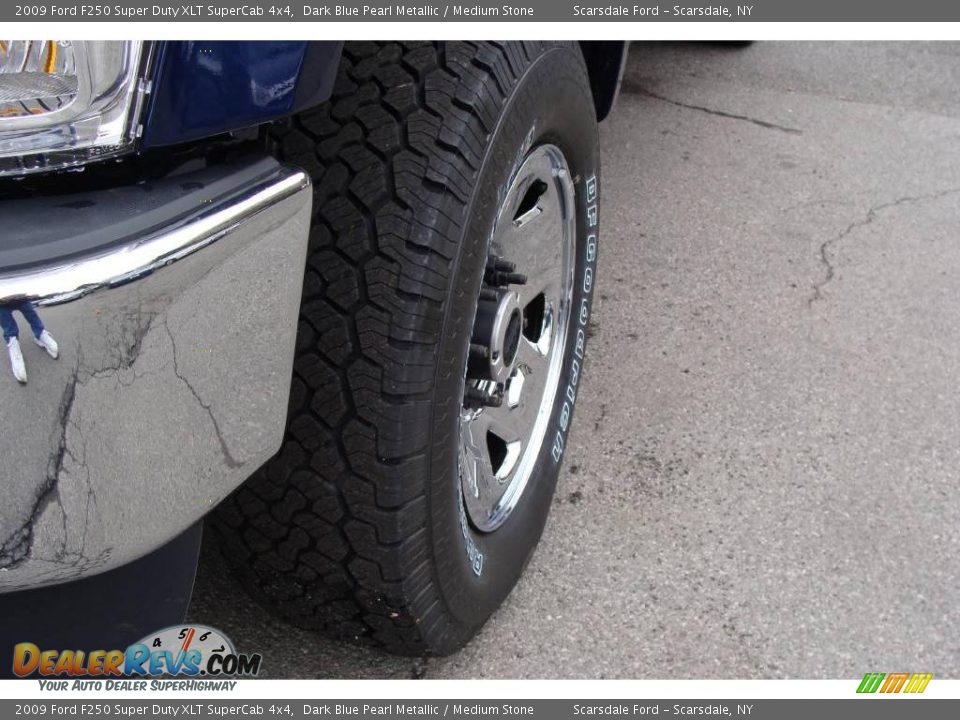 2009 Ford F250 Super Duty XLT SuperCab 4x4 Dark Blue Pearl Metallic / Medium Stone Photo #11