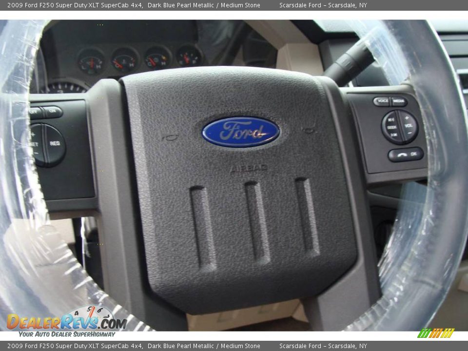 2009 Ford F250 Super Duty XLT SuperCab 4x4 Dark Blue Pearl Metallic / Medium Stone Photo #19