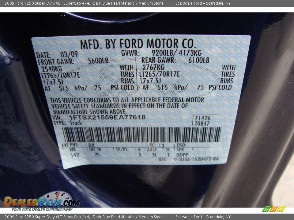 2009 Ford F250 Super Duty XLT SuperCab 4x4 Dark Blue Pearl Metallic / Medium Stone Photo #23