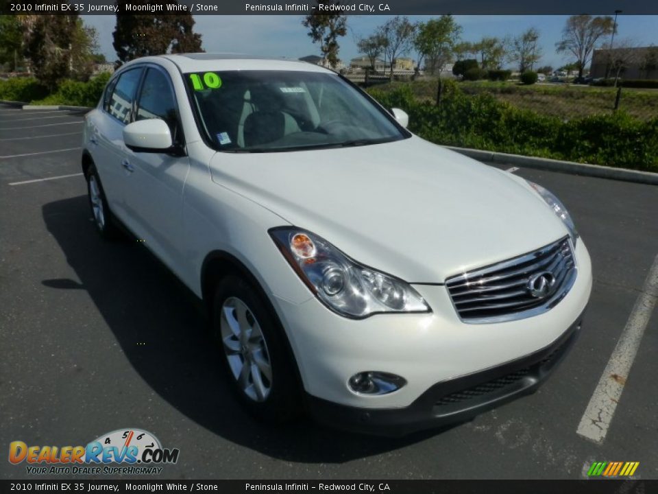 2010 Infiniti EX 35 Journey Moonlight White / Stone Photo #1