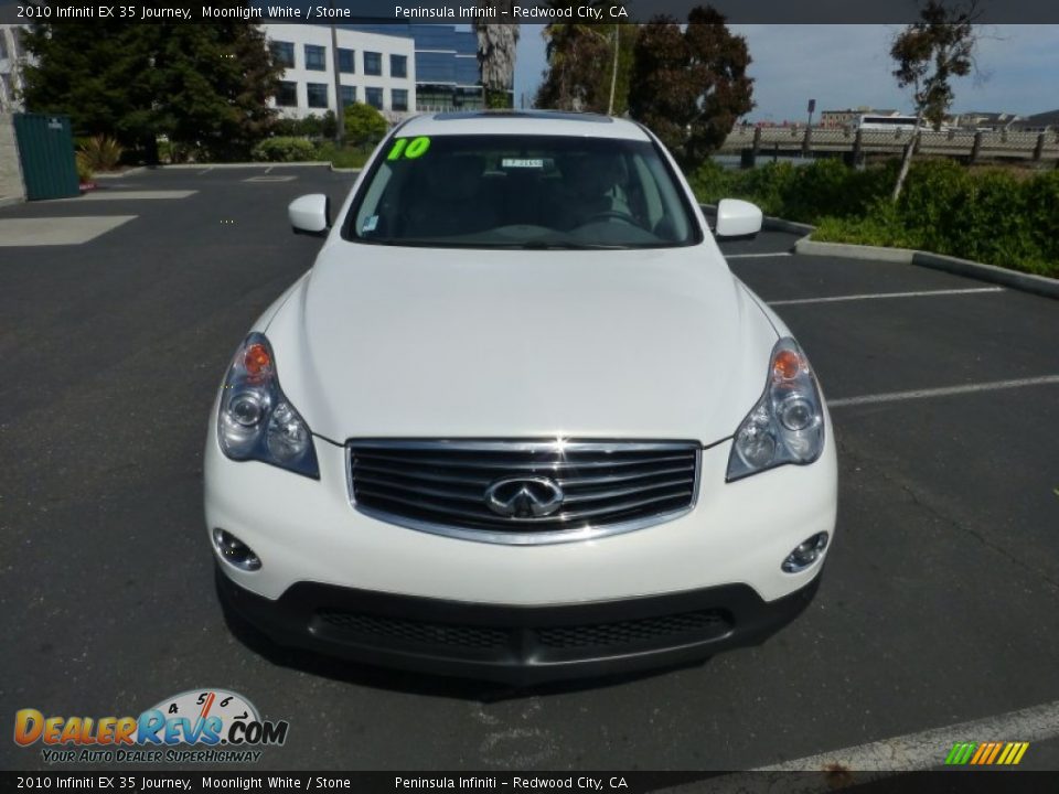 2010 Infiniti EX 35 Journey Moonlight White / Stone Photo #2