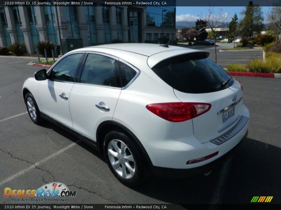 2010 Infiniti EX 35 Journey Moonlight White / Stone Photo #4