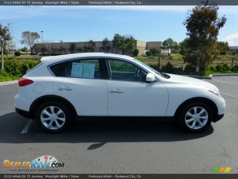 2010 Infiniti EX 35 Journey Moonlight White / Stone Photo #7