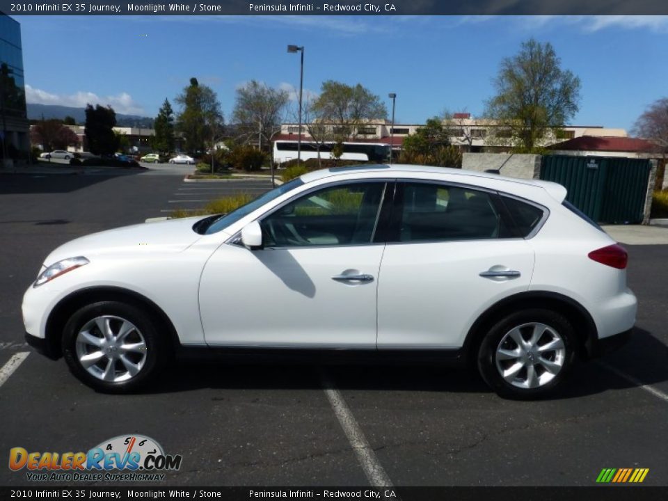 2010 Infiniti EX 35 Journey Moonlight White / Stone Photo #8
