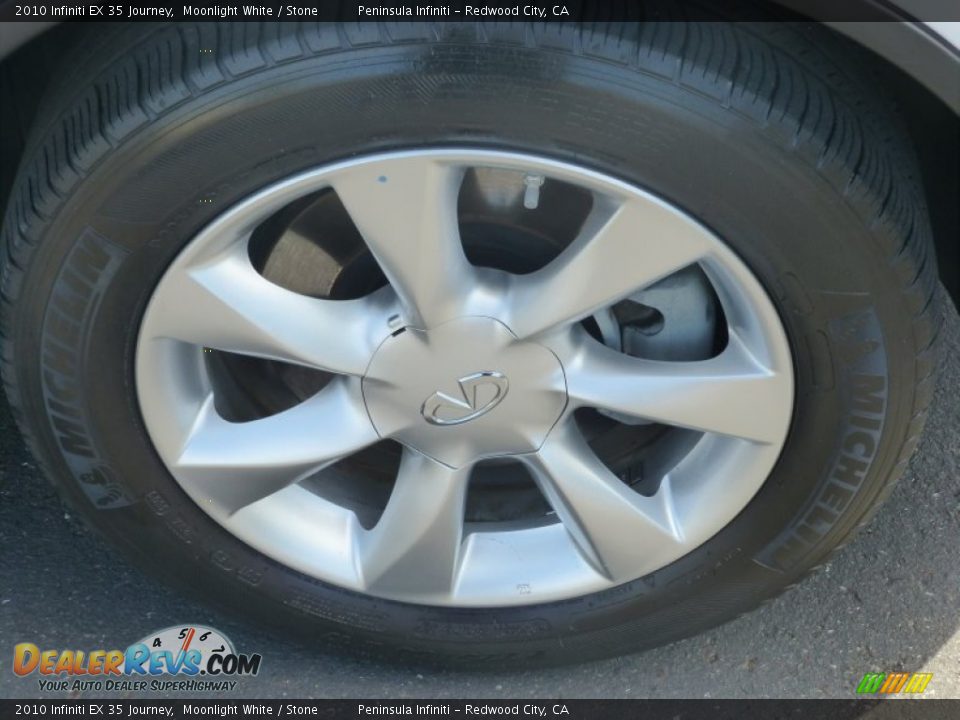2010 Infiniti EX 35 Journey Moonlight White / Stone Photo #9
