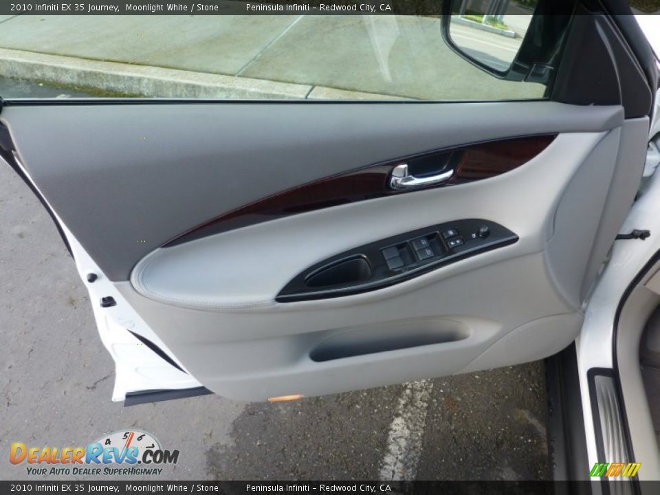 2010 Infiniti EX 35 Journey Moonlight White / Stone Photo #10