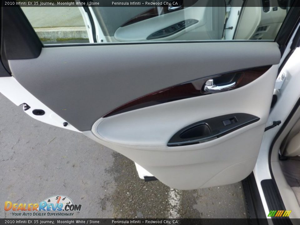 2010 Infiniti EX 35 Journey Moonlight White / Stone Photo #12