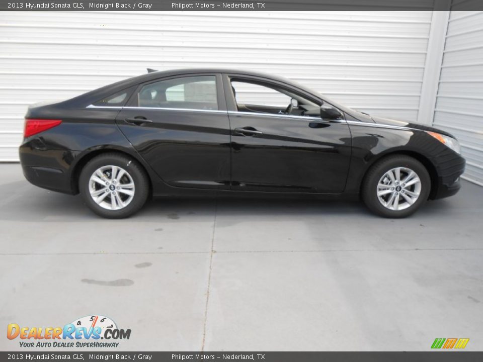 2013 Hyundai Sonata GLS Midnight Black / Gray Photo #4
