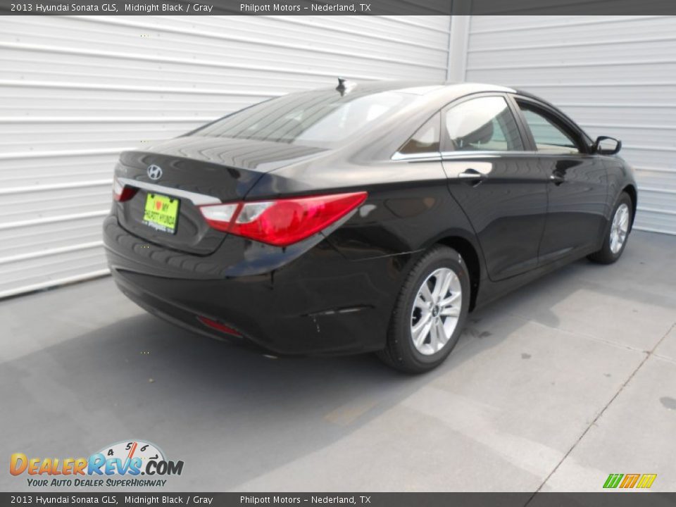 2013 Hyundai Sonata GLS Midnight Black / Gray Photo #5