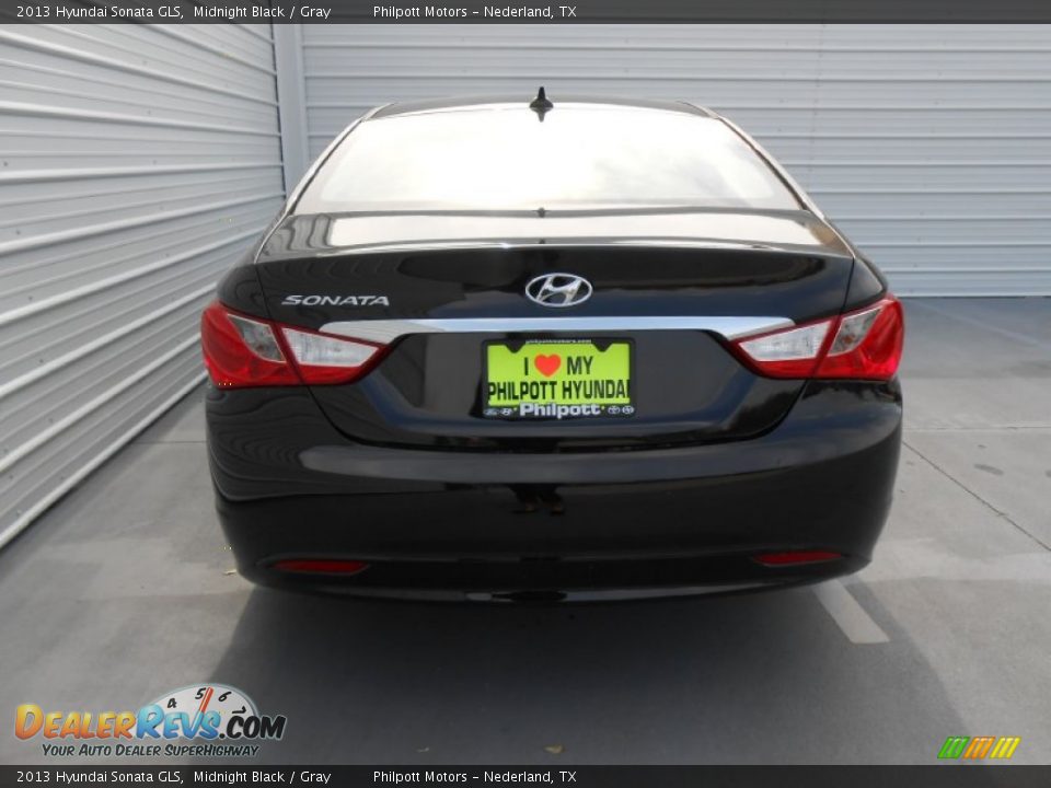2013 Hyundai Sonata GLS Midnight Black / Gray Photo #6