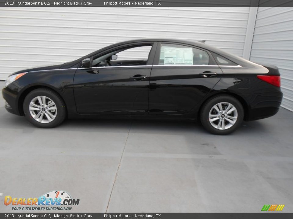 2013 Hyundai Sonata GLS Midnight Black / Gray Photo #8