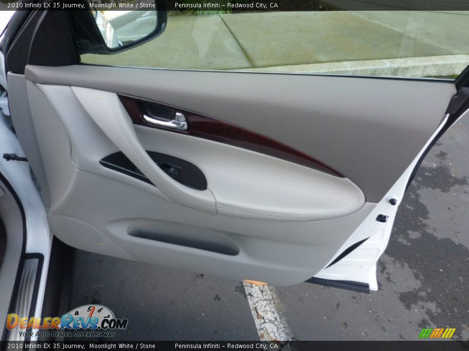 2010 Infiniti EX 35 Journey Moonlight White / Stone Photo #17