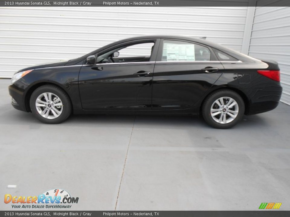 2013 Hyundai Sonata GLS Midnight Black / Gray Photo #9