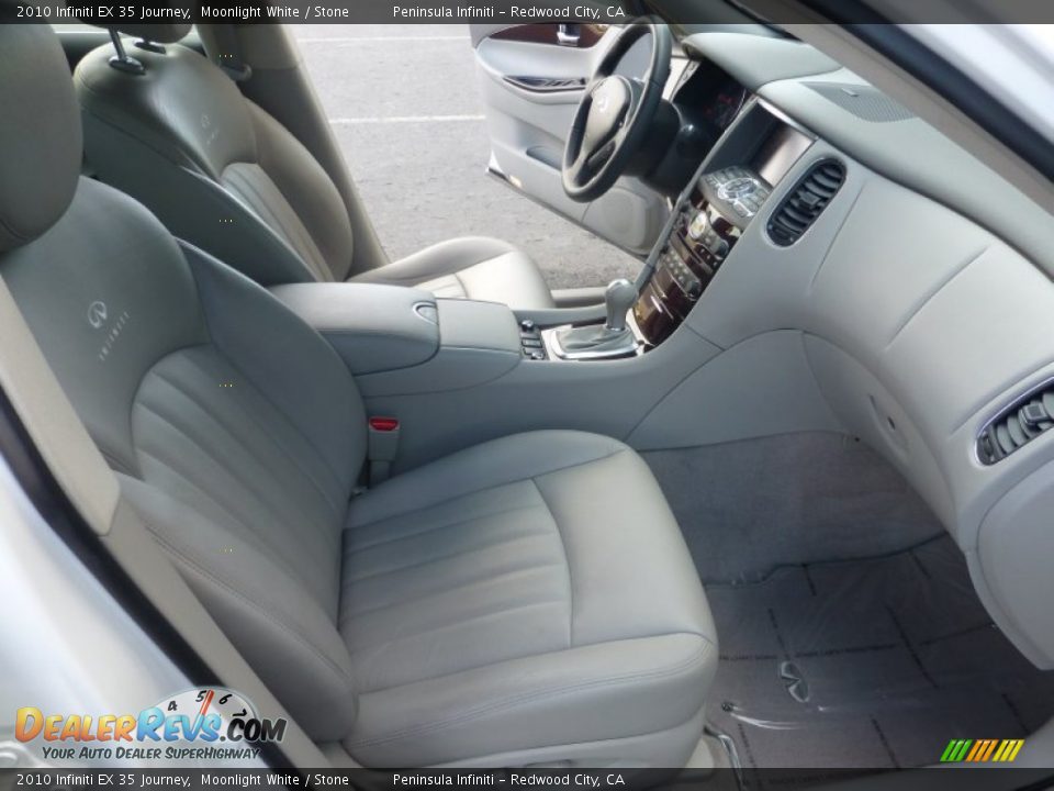 2010 Infiniti EX 35 Journey Moonlight White / Stone Photo #18