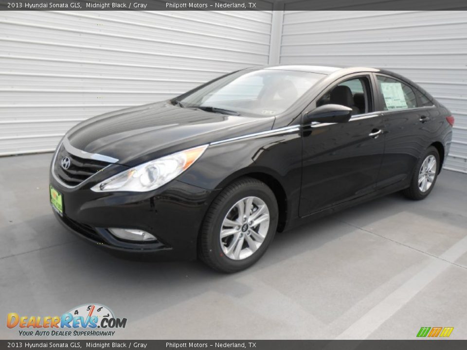 2013 Hyundai Sonata GLS Midnight Black / Gray Photo #10