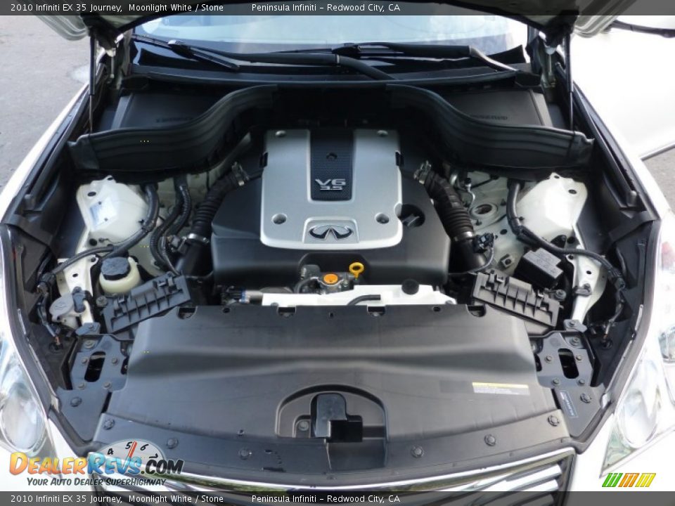 2010 Infiniti EX 35 Journey Moonlight White / Stone Photo #19