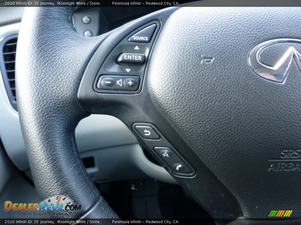 2010 Infiniti EX 35 Journey Moonlight White / Stone Photo #25