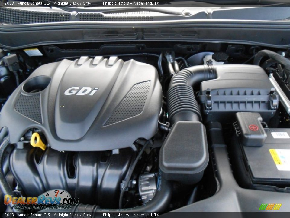 2013 Hyundai Sonata GLS Midnight Black / Gray Photo #18