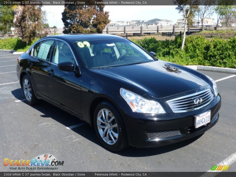 2009 Infiniti G 37 Journey Sedan Black Obsidian / Stone Photo #1