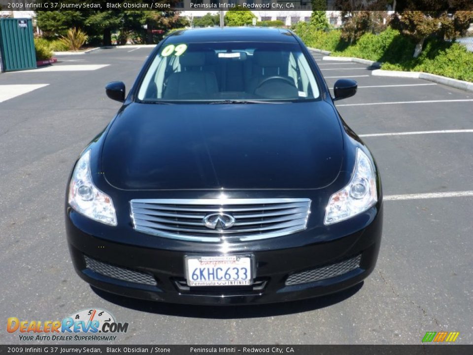 2009 Infiniti G 37 Journey Sedan Black Obsidian / Stone Photo #2