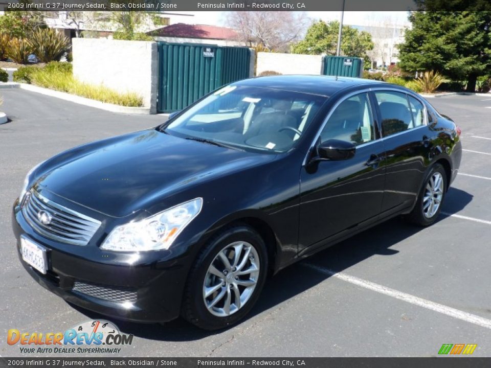 2009 Infiniti G 37 Journey Sedan Black Obsidian / Stone Photo #3