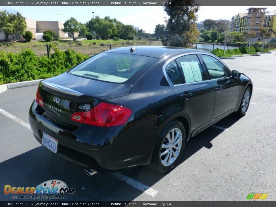 2009 Infiniti G 37 Journey Sedan Black Obsidian / Stone Photo #6