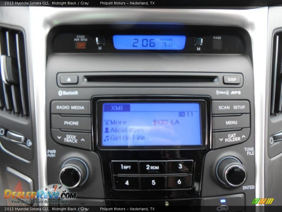 2013 Hyundai Sonata GLS Midnight Black / Gray Photo #28