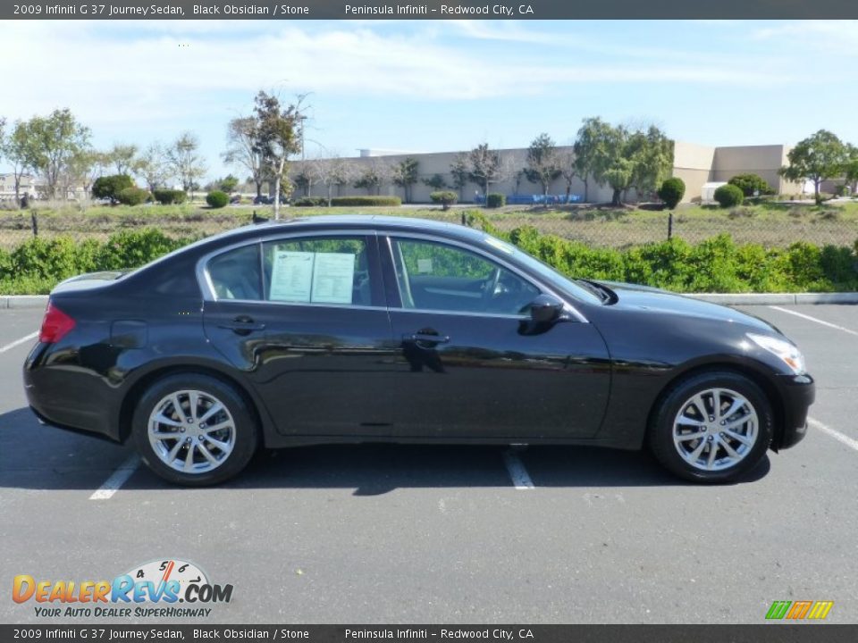 2009 Infiniti G 37 Journey Sedan Black Obsidian / Stone Photo #7